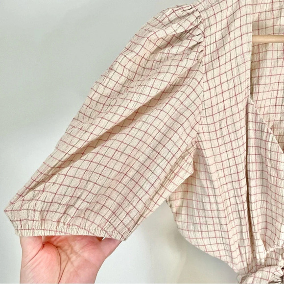 Zara Cut  Out Linen Blend Dress - Picture 5 of 8